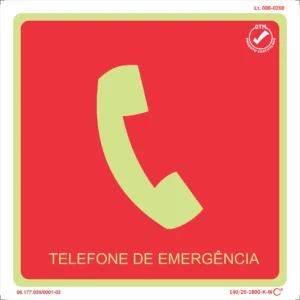 PLACA - TELEFONE DE EMERGÊNCIA E4