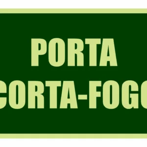 PLACA - PORTA CORTA FOGO